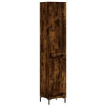 vidaXL Dulap înalt, stejar fumuriu, 34,5x34x180 cm, lemn prelucrat