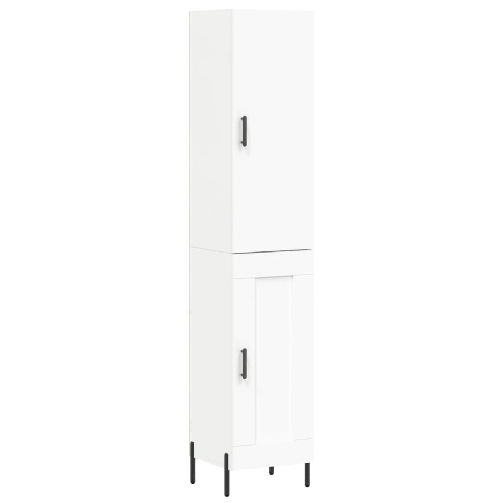 vidaXL Dulap înalt, alb, 34,5x34x180 cm, lemn prelucrat