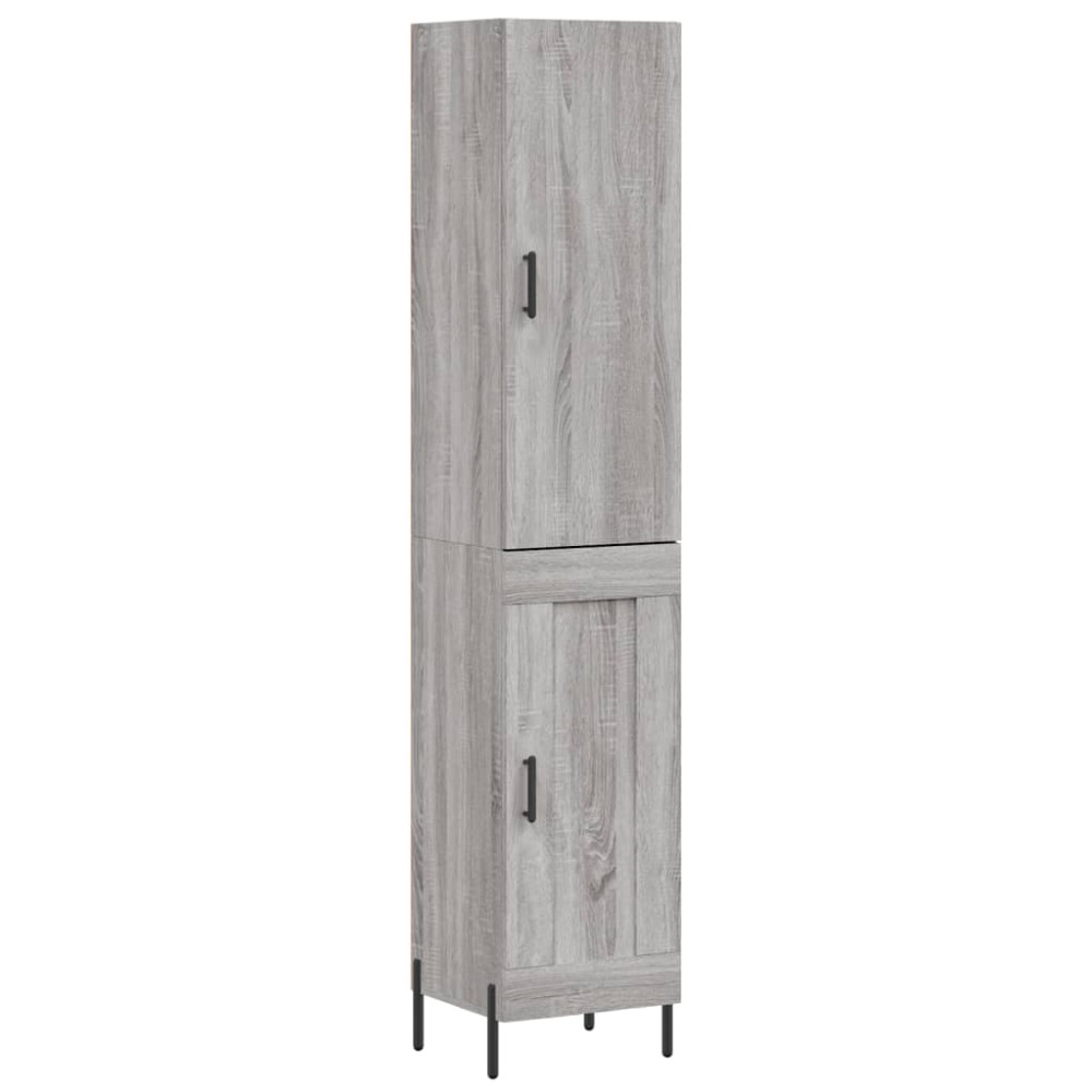 vidaXL Dulap înalt, gri sonoma, 34,5x34x180 cm, lemn prelucrat