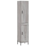 vidaXL Dulap înalt, gri sonoma, 34,5x34x180 cm, lemn prelucrat