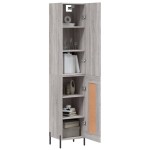 vidaXL Dulap înalt, gri sonoma, 34,5x34x180 cm, lemn prelucrat