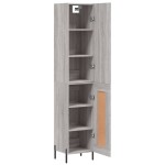 vidaXL Dulap înalt, gri sonoma, 34,5x34x180 cm, lemn prelucrat