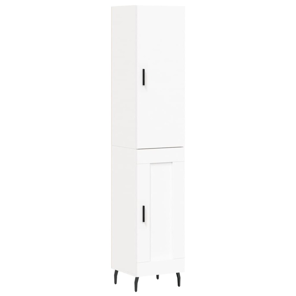 vidaXL Dulap înalt, alb, 34,5x34x180 cm, lemn prelucrat
