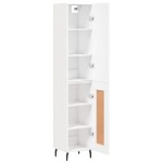 vidaXL Dulap înalt, alb, 34,5x34x180 cm, lemn prelucrat vidaXL Dulap înalt, alb, 34,5x34x180 cm, lemn prelucrat
