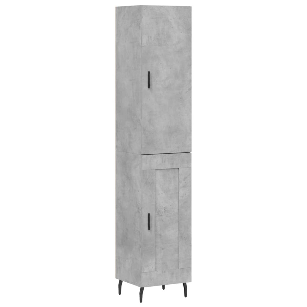 vidaXL Dulap înalt, gri beton, 34,5x34x180 cm, lemn prelucrat