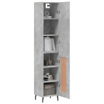 vidaXL Dulap înalt, gri beton, 34,5x34x180 cm, lemn prelucrat vidaXL Dulap înalt, gri beton, 34,5x34x180 cm, lemn prelucrat