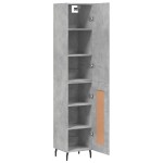 vidaXL Dulap înalt, gri beton, 34,5x34x180 cm, lemn prelucrat vidaXL Dulap înalt, gri beton, 34,5x34x180 cm, lemn prelucrat