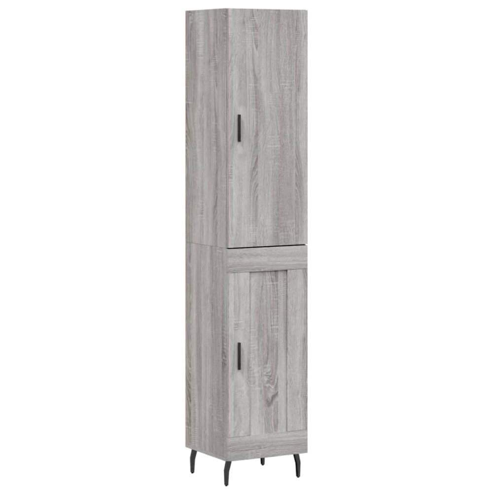 vidaXL Dulap înalt, gri sonoma, 34,5x34x180 cm, lemn prelucrat