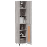 vidaXL Dulap înalt, gri sonoma, 34,5x34x180 cm, lemn prelucrat