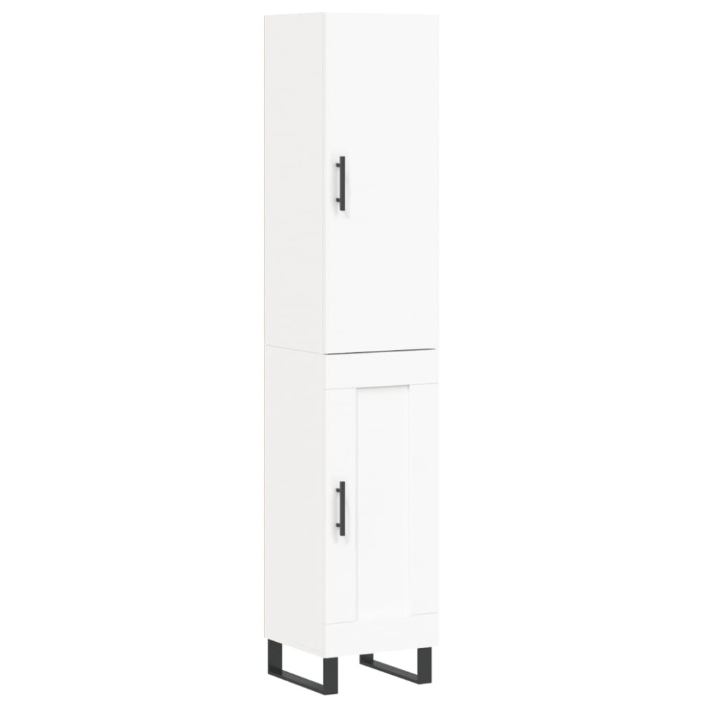 vidaXL Dulap înalt, alb, 34,5x34x180 cm, lemn prelucrat