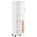 vidaXL Dulap înalt, alb, 34,5x34x180 cm, lemn prelucrat vidaXL Dulap înalt, alb, 34,5x34x180 cm, lemn prelucrat