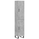 vidaXL Dulap înalt, gri beton, 34,5x34x180 cm, lemn prelucrat vidaXL Dulap înalt, gri beton, 34,5x34x180 cm, lemn prelucrat