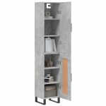 vidaXL Dulap înalt, gri beton, 34,5x34x180 cm, lemn prelucrat vidaXL Dulap înalt, gri beton, 34,5x34x180 cm, lemn prelucrat