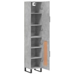 vidaXL Dulap înalt, gri beton, 34,5x34x180 cm, lemn prelucrat vidaXL Dulap înalt, gri beton, 34,5x34x180 cm, lemn prelucrat