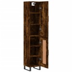 vidaXL Dulap înalt, stejar fumuriu, 34,5x34x180 cm, lemn prelucrat