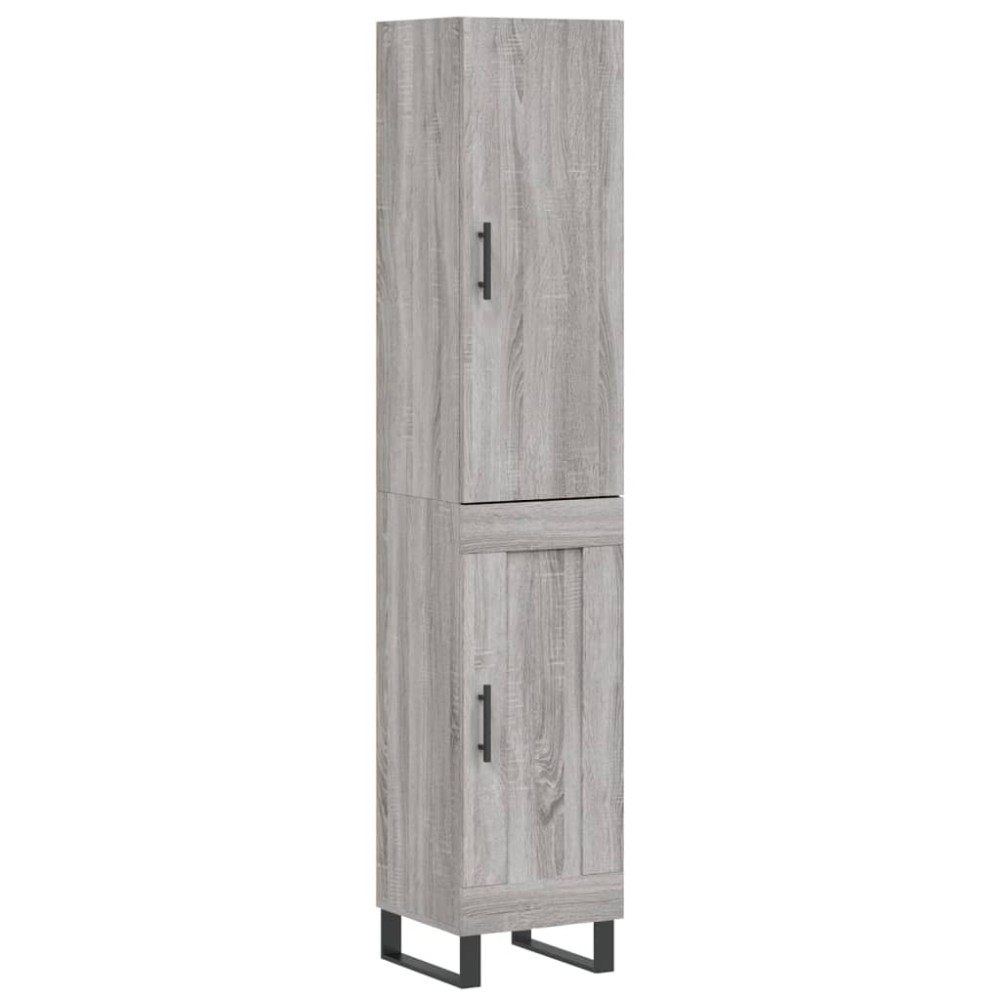 vidaXL Dulap înalt, gri sonoma, 34,5x34x180 cm, lemn prelucrat