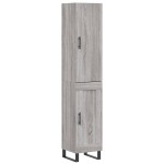 vidaXL Dulap înalt, gri sonoma, 34,5x34x180 cm, lemn prelucrat