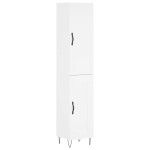 vidaXL Dulap înalt, alb, 34,5x34x180 cm, lemn prelucrat