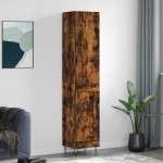 vidaXL Dulap înalt, stejar fumuriu, 34,5x34x180 cm, lemn prelucrat