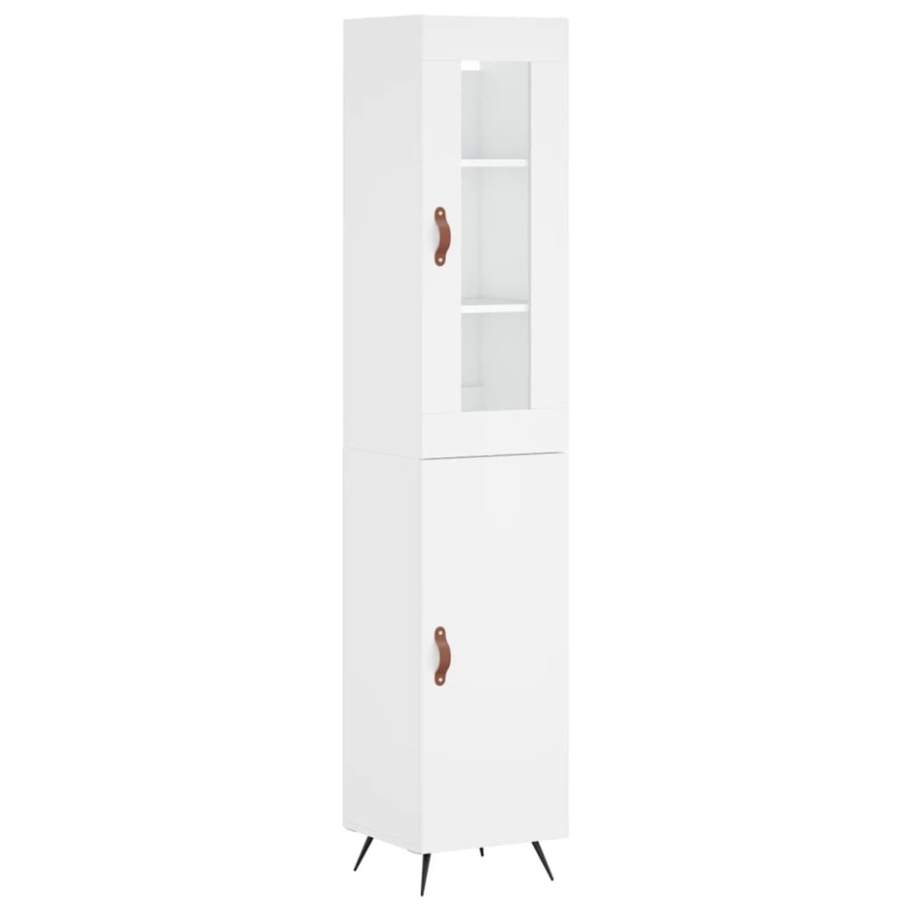 vidaXL Dulap înalt, alb, 34,5x34x180 cm, lemn prelucrat
