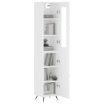 vidaXL Dulap înalt, alb, 34,5x34x180 cm, lemn prelucrat vidaXL Dulap înalt, alb, 34,5x34x180 cm, lemn prelucrat