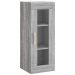 vidaXL Dulap înalt, gri sonoma, 34,5x34x180 cm, lemn prelucrat