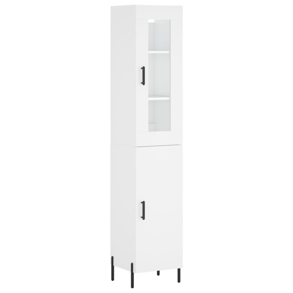 vidaXL Dulap înalt, alb, 34,5x34x180 cm, lemn prelucrat