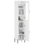 vidaXL Dulap înalt, alb, 34,5x34x180 cm, lemn prelucrat vidaXL Dulap înalt, alb, 34,5x34x180 cm, lemn prelucrat