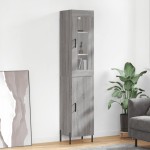 vidaXL Dulap înalt, gri sonoma, 34,5x34x180 cm, lemn prelucrat
