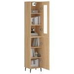 vidaXL Dulap înalt, stejar sonoma, 34,5x34x180 cm, lemn prelucrat vidaXL Dulap înalt, stejar sonoma, 34,5x34x180 cm, lemn prelucrat