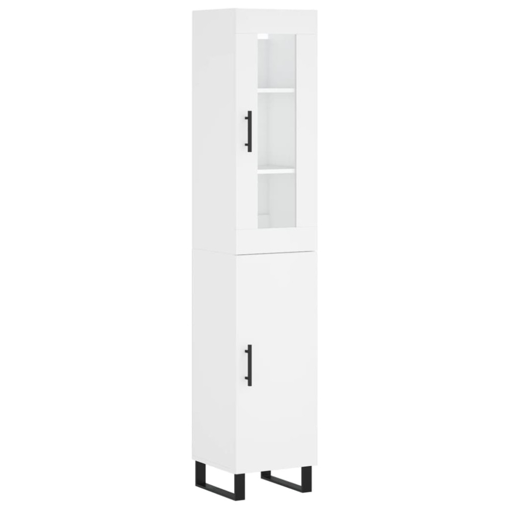 vidaXL Dulap înalt, alb, 34,5x34x180 cm, lemn prelucrat