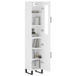 vidaXL Dulap înalt, alb, 34,5x34x180 cm, lemn prelucrat vidaXL Dulap înalt, alb, 34,5x34x180 cm, lemn prelucrat