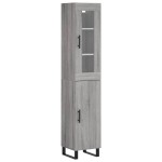 vidaXL Dulap înalt, gri sonoma, 34,5x34x180 cm, lemn prelucrat