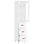 vidaXL Dulap înalt, alb, 34,5x34x180 cm, lemn prelucrat vidaXL Dulap înalt, alb, 34,5x34x180 cm, lemn prelucrat
