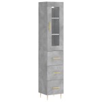 vidaXL Dulap înalt, gri beton, 34,5x34x180 cm, lemn prelucrat vidaXL Dulap înalt, gri beton, 34,5x34x180 cm, lemn prelucrat