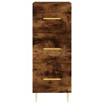 vidaXL Dulap înalt, stejar fumuriu, 34,5x34x180 cm, lemn prelucrat
