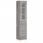 vidaXL Dulap înalt, gri sonoma, 34,5x34x180 cm, lemn prelucrat