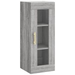vidaXL Dulap înalt, gri sonoma, 34,5x34x180 cm, lemn prelucrat