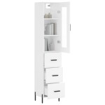 vidaXL Dulap înalt, alb, 34,5x34x180 cm, lemn prelucrat vidaXL Dulap înalt, alb, 34,5x34x180 cm, lemn prelucrat