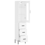 vidaXL Dulap înalt, alb, 34,5x34x180 cm, lemn prelucrat vidaXL Dulap înalt, alb, 34,5x34x180 cm, lemn prelucrat
