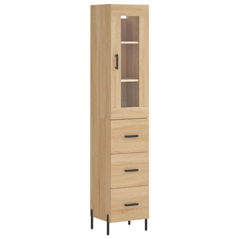 vidaXL Dulap înalt, stejar sonoma, 34,5x34x180 cm, lemn prelucrat