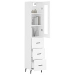vidaXL Dulap înalt, alb, 34,5x34x180 cm, lemn prelucrat vidaXL Dulap înalt, alb, 34,5x34x180 cm, lemn prelucrat