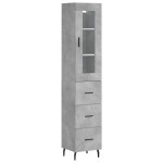 vidaXL Dulap înalt, gri beton, 34,5x34x180 cm, lemn prelucrat vidaXL Dulap înalt, gri beton, 34,5x34x180 cm, lemn prelucrat