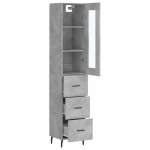 vidaXL Dulap înalt, gri beton, 34,5x34x180 cm, lemn prelucrat vidaXL Dulap înalt, gri beton, 34,5x34x180 cm, lemn prelucrat