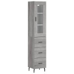vidaXL Dulap înalt, gri sonoma, 34,5x34x180 cm, lemn prelucrat