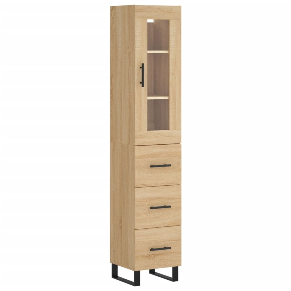vidaXL Dulap înalt, stejar sonoma, 34,5x34x180 cm, lemn prelucrat