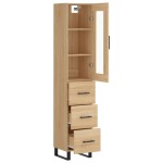 vidaXL Dulap înalt, stejar sonoma, 34,5x34x180 cm, lemn prelucrat