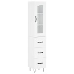 vidaXL Dulap înalt, alb, 34,5x34x180 cm, lemn prelucrat vidaXL Dulap înalt, alb, 34,5x34x180 cm, lemn prelucrat