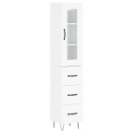 vidaXL Dulap înalt, alb extralucios, 34,5x34x180 cm, lemn prelucrat vidaXL Dulap înalt, alb extralucios, 34,5x34x180 cm, lemn prelucrat