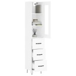 vidaXL Dulap înalt, alb extralucios, 34,5x34x180 cm, lemn prelucrat vidaXL Dulap înalt, alb extralucios, 34,5x34x180 cm, lemn prelucrat